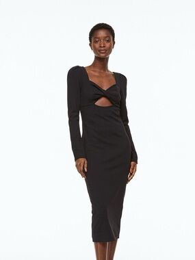 H&M CUT-OUT BODYCON DRESS - BLACK - SMALL S